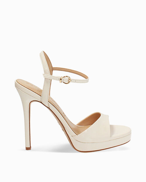 Sandali panna con tacco 11,4 cm, CREAM