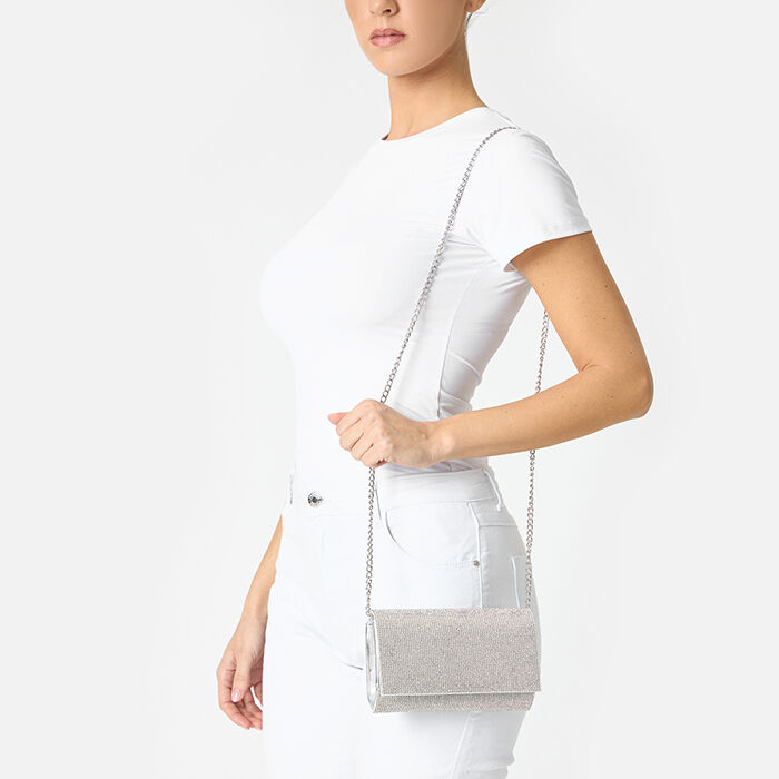 Pochette Cerimonia Pochette ArgentÃ© Pochette Femme Grise