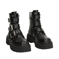 Anfibio nero con fibbie, Primadonna, 247535805EPNERO035, 002a