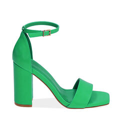 Sandalias verde, tacón 9 cm, Primadonna, 192104901EPVERD036, 001a