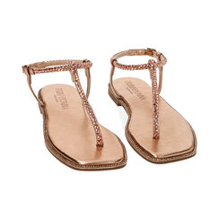 Infradito gioiello rosa oro laminato, Primadonna, 214905001LMRAOR038, 002 preview