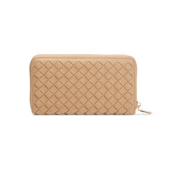 Portafoglio donna beige intrecciato, Primadonna, 255700503EIBEIGUNI, 003 preview