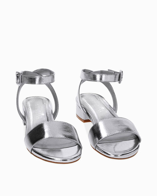 CHAUSSURES POUR FEMMES FLAT LAMIN&Eacute; ARGE, SILVER