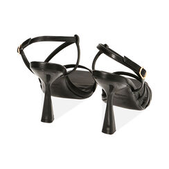 Sandali neri, tacco 9,5 cm, Primadonna, 214912902EPNERO036, 003 preview
