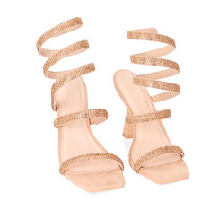 WOMEN SHOES SANDAL MICROFIBER NUDE, Primadonna, 214912938MFNUDE036, 002a
