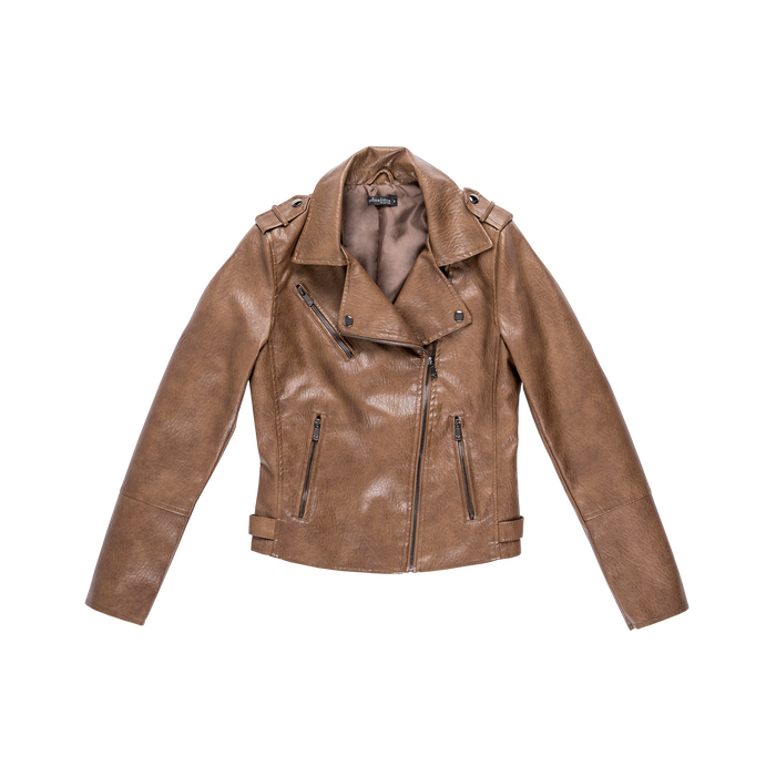 Giacca Donna In Ecopelle Con Pelliccia - Cappotto Corto Invernale Vintage Con Zip - Foto 7