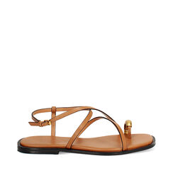 Sandali bassi donna cognac, Primadonna, 25M742048EPCOGN035, 001a