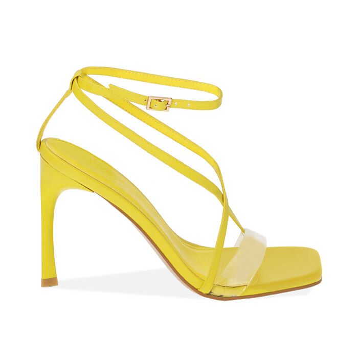 Sandali donna gialli tacco 9 5 cm Primadonna Collection