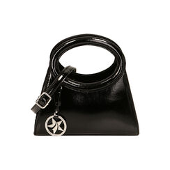 Mini-bag geometrica nera in naplak, Primadonna, 225731501NPNEROUNI, 001 preview