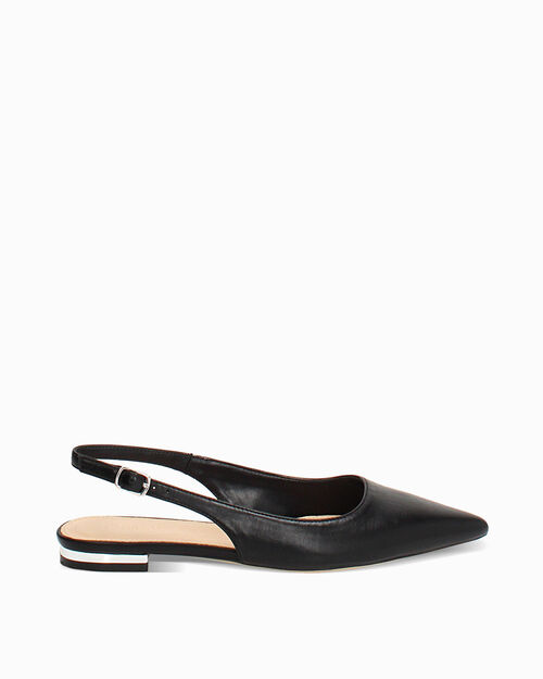 Ballerine slingback nere eleganti, BLACK
