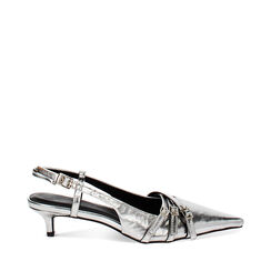 Décolleté slingback argenté élégantes, Primadonna, 244945802LMARGE037, 001a