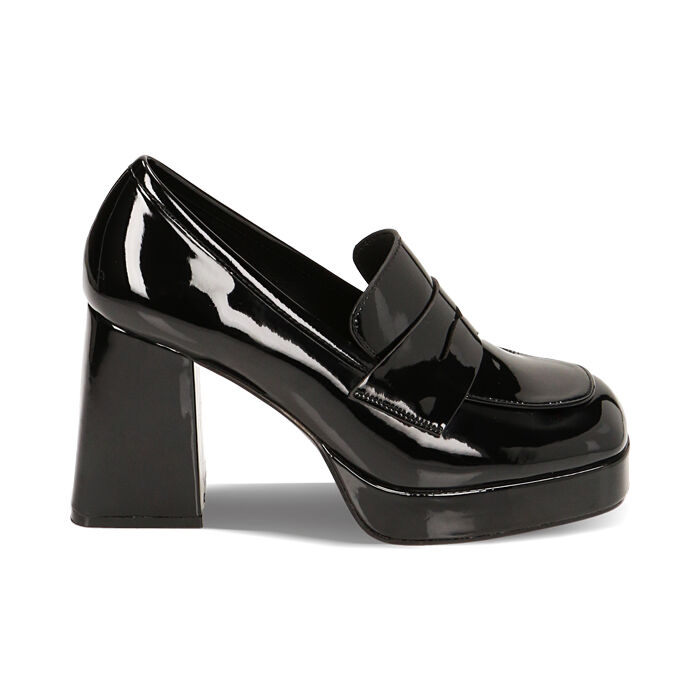 CALZATURA MOCASSINO SINTETICO VERNICE NE, Primadonna, 224878101VENERO038