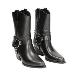 Botines negros de cuero, Primadonna, 23N550019PENERO035, 002 preview