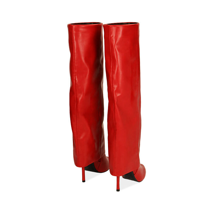 Stivali da donna rossi tacco 11 cm Primadonna Collection