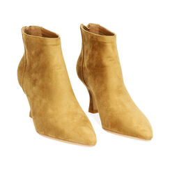 Tronchetti donna cognac in microfibra, tacco 7 cm, Primadonna, 253037036MFCOGN036, 003 preview