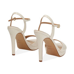 Sandali panna con tacco 11,4 cm, Primadonna, 272153301NPPANN036, 004 preview