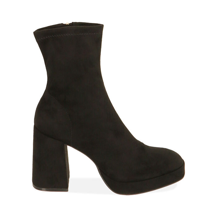Botines online negros plataforma