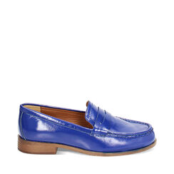 CALZATURA MOCASSINO PELLE NAPLAK BLUE, Primadonna, 23N501282PNBLUE035, 001a