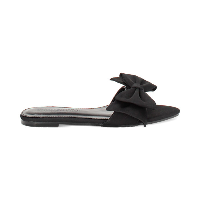 Sandales plates noires en lycra, Primadonna, 234922801LYNERO035