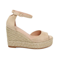 Zeppe donna beige in microfibra, Primadonna, 254981950MFBEIG035, 001 preview