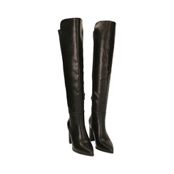 Botas por encima de la rodilla negras, tacón 8,5 cm, Primadonna, 203016689EPNERO035, 002 preview