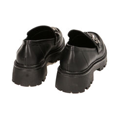 Mocassini chunky neri, suola 5 cm, Primadonna, 224954321EPNERO035, 003 preview
