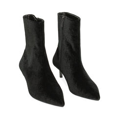 Tronchetto nero in velluto, tacco 4,5 cm, Primadonna, 244981210VLNERO035, 002 preview