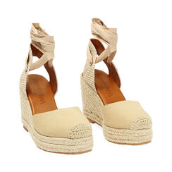 Campesine donna taupe in canvas, Primadonna, 254920101CATAUP035, 003 preview