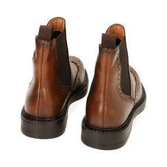 Stivaletti Chelsea cognac flat in pelle, Primadonna, 221406797PECOGN035, 003 preview