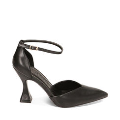 Décolleté cinturino nero, tacco 9 cm, Primadonna, 222101211EPNERO035, 001a