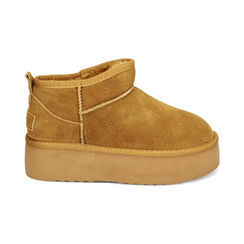 Stivaletti platform camel in camoscio, Primadonna, 22N801251CMCAME035, 001 preview