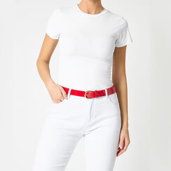 ACCESSORIES BELT SYNTHETIC PATENT ROSS, Primadonna, 25B413710VEROSSUNI, 002a