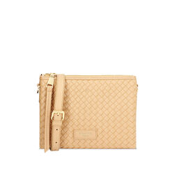 Mini sac à main femme beige tressé, Primadonna, 255701398EIBEIGUNI, 001a