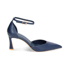Décolleté Open Shank blu, tacco 7,6 cm, Primadonna, 232155303EPBLUE040, 001 preview
