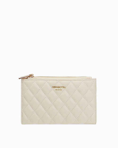 Portafoglio panna con dettagli eleganti, CREAM