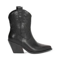 WOMEN SHOES DEMI-BOOT SYNTHETIC NERO, Primadonna, 263073111EPNERO037, 001a