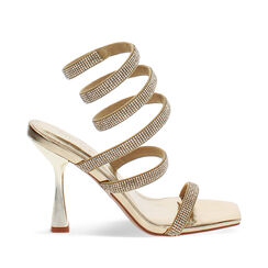 Sandali oro con tacco 9,5 cm, Primadonna, 274912938LPOROG035, 001a