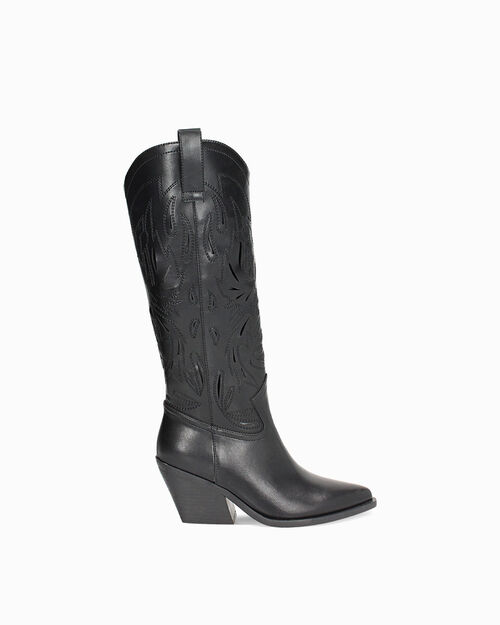 CHAUSSURES POUR FEMMES BOTTE SYNTHETIQUE, BLACK