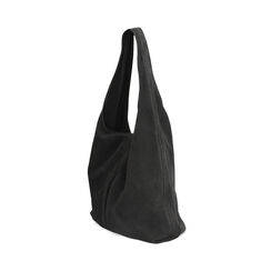 Borsa a spalla di camoscio nera, Primadonna, 260802577CMNEROUNI, 003 preview