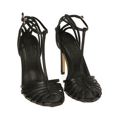 Sandali cage neri, tacco 10 cm , Primadonna, 192174226EPNERO036, 002 preview