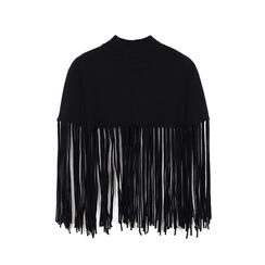 Poncho en tissu noir avec des détails sophistiqués, Primadonna, 26B483106TSNEROUNI, 003 preview