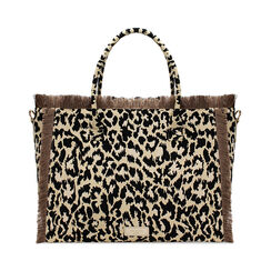 Bolso de hombro para mujer leopardo de tela, Primadonna, 252324535TSLEOPUNI, 001 preview