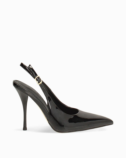 D&eacute;collet&eacute; slingback nere tacco 10 cm, BLACK
