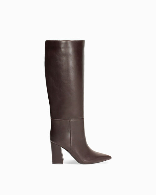 Stivali testa di moro tacco 9 cm, DK BROWN