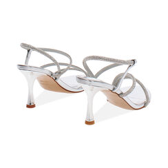 Sandales argent&eacute;es talon 7,5 cm scintillantes, Primadonna, 274979207LPARGE035, 004 preview