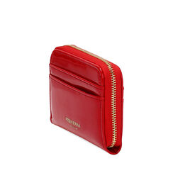 Cartera de mujer roja casual en charol, Primadonna, 255101007VEROSSUNI, 002a