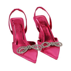 Décolleté slingback gioiello fucsia, tacco 8,5 cm, Primadonna, 212161210RSFUCS036, 002a