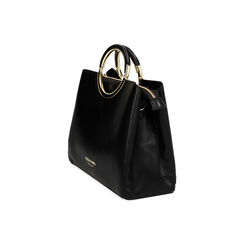 Borsa a mano donna nera con manico circolare, Primadonna, 252323636EPNEROUNI, 003 preview