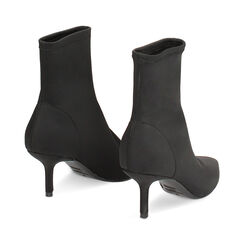 Tronchetto nero in tessuto, tacco 7 cm, Primadonna, 244972601LYNERO035, 003 preview