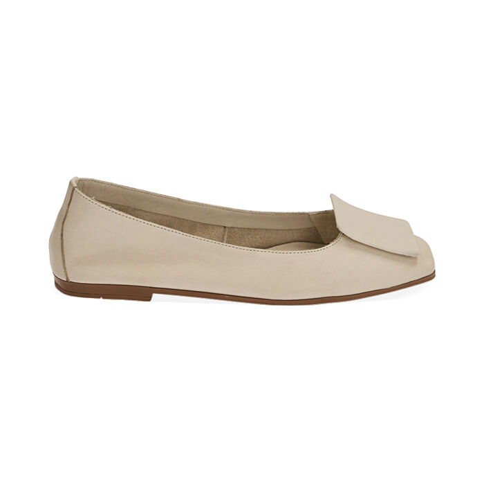 Ballerines en cuir blanc cass Primadonna Collection